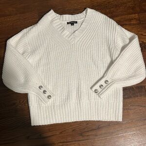 INC v-neck White sweater